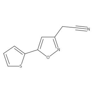 2-(5-(Thiophen-2-yl)isoxazol-3-yl)acetonitrile结构式