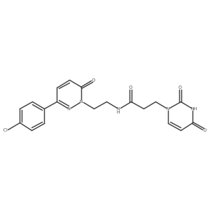 N-(2-(3-(4-chlorophenyl)-6-oxopyridazin-1(6H)-yl)ethyl)-3-(2,4-dioxo-3,4-dihydropyrimidin-1(2H)-yl)propanamide Structure