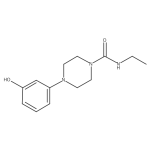 1-(3-Hydroxyphenyl)-4-ethylcarbamoyl-piperazine结构式