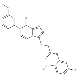 N-(5-chloro-2-methoxyphenyl)-2-[[7-(3-methoxyphenyl)-8-oxo-[1,2,4]triazolo[4,3-a]pyrazin-3-yl]sulfanyl]acetamide结构式