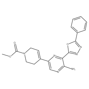 methyl 4-(5-amino-6-(5-phenyl-1,3,4-oxadiazol-2-yl)pyrazin-2-yl)-5,6-dihydropyridine-1(2H)-carboxylate Structure
