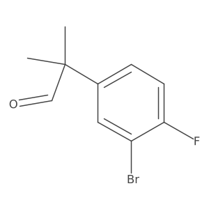2-(3-Bromo-4-fluorophenyl)-2-methylpropanal结构式