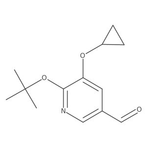 6-Tert-butoxy-5-cyclopropoxynicotinaldehyde结构式