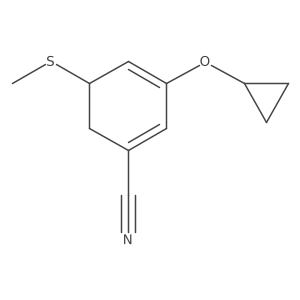3-Cyclopropoxy-5-(methylthio)cyclohexa-1,3-dienecarbonitrile Structure