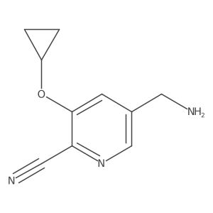 5-(Aminomethyl)-3-cyclopropoxypicolinonitrile Structure