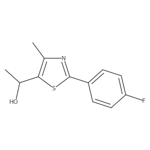 1-[2-(4-Fluorophenyl)-4-methyl-1,3-thiazol-5-yl]ethan-1-ol结构式