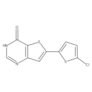Thieno[3,2-d]pyrimidin-4(3H)-one, 6-(5-chloro-2-thienyl)-结构式