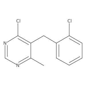 4-Chloro-5-(2-chlorobenzyl)-6-methylpyrimidine结构式