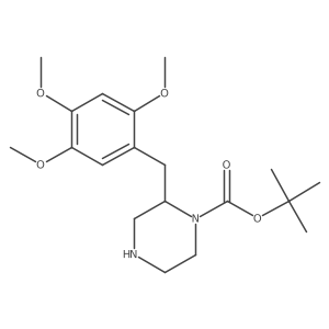 2-(2,4,5-Trimethoxy-benzyl)-piperazine-1-carboxylic acid tert-butyl ester Structure