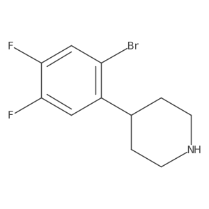 4-(2-Bromo-4,5-difluorophenyl)piperidine结构式