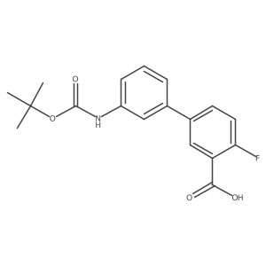 5-(3-BOC-Aminophenyl)-2-fluorobenzoic acid Structure