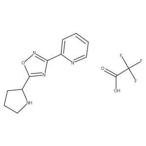 2-[5-(2-Pyrrolidinyl)-1,2,4-oxadiazol-3-yl]pyridine trifluoroacetate Structure