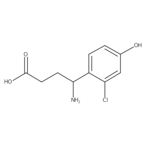 4-Amino-4-(2-chloro-4-hydroxyphenyl)butanoic acid结构式