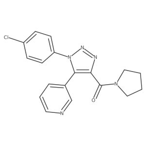 (1-(4-chlorophenyl)-5-(pyridin-3-yl)-1H-1,2,3-triazol-4-yl)(pyrrolidin-1-yl)methanone结构式