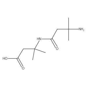 3-(3-Amino-3-methylbutanamido)-3-methylbutanoic acid Structure
