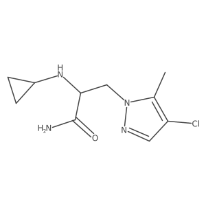 3-(4-Chloro-5-methyl-1h-pyrazol-1-yl)-2-(cyclopropylamino)propanamide Structure