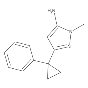 1-Methyl-3-(1-phenylcyclopropyl)-1h-pyrazol-5-amine结构式