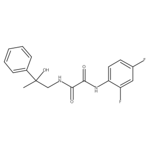 N-(2,4-difluorophenyl)-N'-(2-hydroxy-2-phenylpropyl)ethanediamide结构式