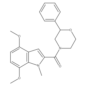 (4,7-dimethoxy-1-methyl-1H-indol-2-yl)(2-phenylmorpholin-4-yl)methanone Structure