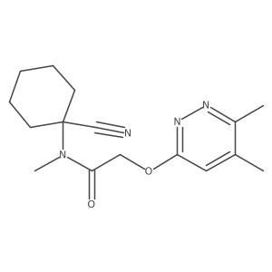 N-(1-cyanocyclohexyl)-2-[(5,6-dimethylpyridazin-3-yl)oxy]-N-methylacetamide结构式