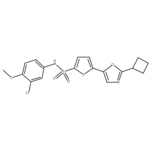 N-(3-chloro-4-methoxyphenyl)-5-(2-cyclobutyl-1,3-oxazol-5-yl)thiophene-2-sulfonamide Structure