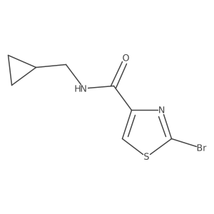 2-bromo-N-(cyclopropylmethyl)-1,3-thiazole-4-carboxamide结构式