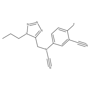 (3-Cyano-4-fluorophenyl)-[(1-propyltetrazol-5-yl)methyl]cyanamide Structure