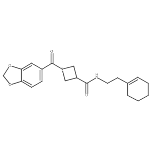 1-(2H-1,3-benzodioxole-5-carbonyl)-N-[2-(cyclohex-1-en-1-yl)ethyl]azetidine-3-carboxamide结构式