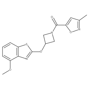 (3-((4-Methoxybenzo[d]thiazol-2-yl)oxy)azetidin-1-yl)(3-methylisoxazol-5-yl)methanone结构式
