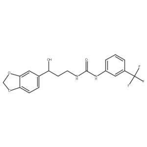 1-(3-(Benzo[d][1,3]dioxol-5-yl)-3-hydroxypropyl)-3-(3-(trifluoromethyl)phenyl)urea Structure
