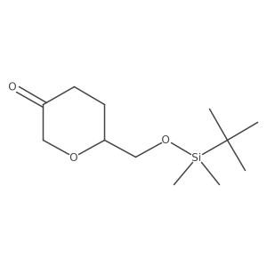 6-{[(Tert-butyldimethylsilyl)oxy]methyl}oxan-3-one Structure