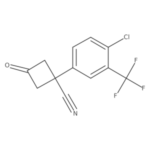 1-(4-Chloro-3-(trifluoromethyl)phenyl)-3-oxocyclobutanecarbonitrile Structure