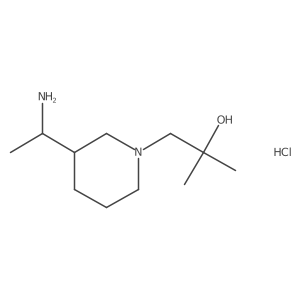 1-[3-(1-Aminoethyl)piperidin-1-yl]-2-methylpropan-2-ol hydrochloride结构式