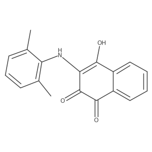2-(2,6-Dimethylanilino)-3-hydroxy-naphthalene-1,4-dione结构式