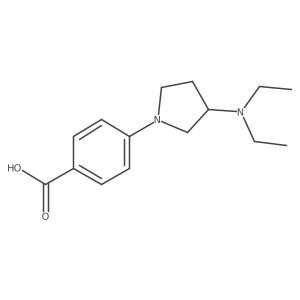 4-[3-(Diethylamino)pyrrolidin-1-yl]benzoic acid Structure