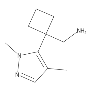 [1-(1,4-dimethyl-1H-pyrazol-5-yl)cyclobutyl]methanamine结构式