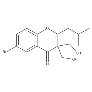 6-Bromo-3,3-bis(hydroxymethyl)-2-isobutylchroman-4-one结构式