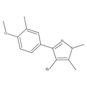 4-Bromo-3-(4-methoxy-3-methylphenyl)-1,5-dimethyl-1H-pyrazole Structure