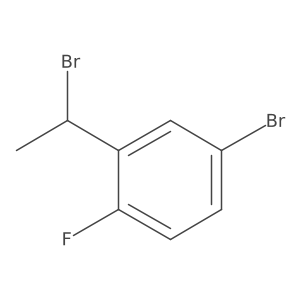 4-Bromo-2-(1-bromoethyl)-1-fluorobenzene结构式