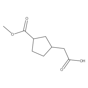 2-(3-(Methoxycarbonyl)cyclopentyl)acetic acid结构式