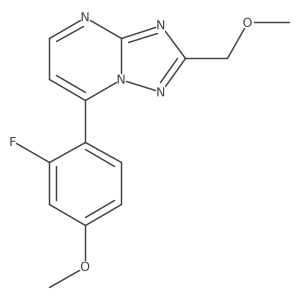 7-(2-Fluoro-4-methoxyphenyl)-2-(methoxymethyl)[1,2,4]triazolo[1,5-a]pyrimidine结构式