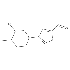 4-(3-Hydroxy-4-methylpiperidin-1-yl)thiophene-2-carbaldehyde Structure