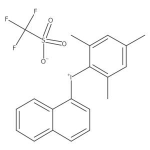 Mesityl(naphthalen-1-yl)iodonium trifluoromethanesulfonate结构式