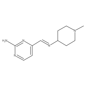 4-[[(1-Methyl-4-piperidinyl)imino]methyl]-2-pyrimidinamine Structure