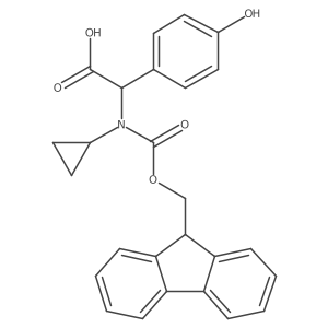 2-[cyclopropyl({[(9H-fluoren-9-yl)methoxy]carbonyl})amino]-2-(4-hydroxyphenyl)acetic acid结构式