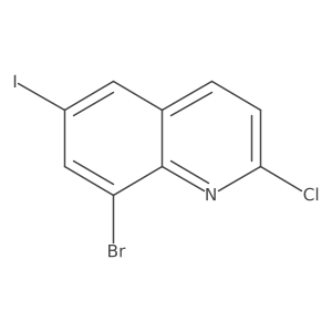 8-Bromo-2-chloro-6-iodoquinoline结构式