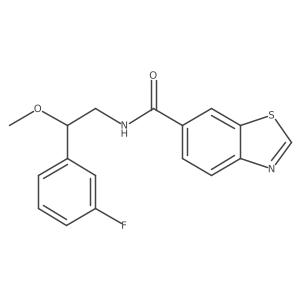 N-(2-(3-fluorophenyl)-2-methoxyethyl)benzo[d]thiazole-6-carboxamide结构式