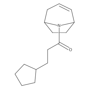 1-((1R,5S)-8-azabicyclo[3.2.1]oct-2-en-8-yl)-3-cyclopentylpropan-1-one结构式