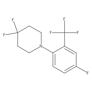 4,4-Difluoro-1-(4-fluoro-2-(trifluoromethyl)-phenyl)piperidine Structure