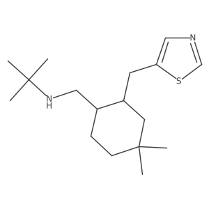 Cyclohexanemethanamine, N-(1,1-dimethylethyl)-4,4-dimethyl-2-(5-thiazolylmethyl)- Structure